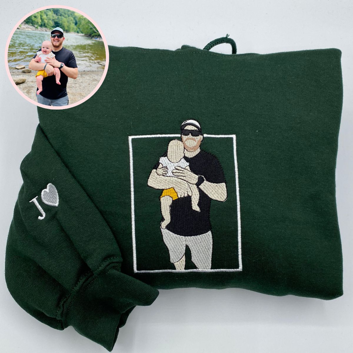 Custom Embroidered Photo Hoodie - Personalized Picture Gift