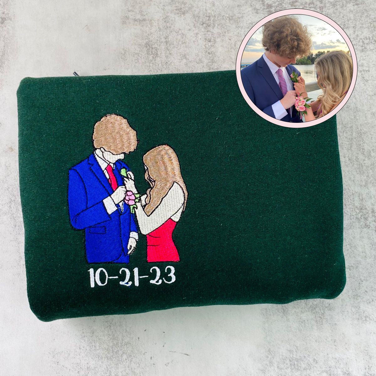 Custom Embroidered Photo Hoodie - Personalized Picture Gift