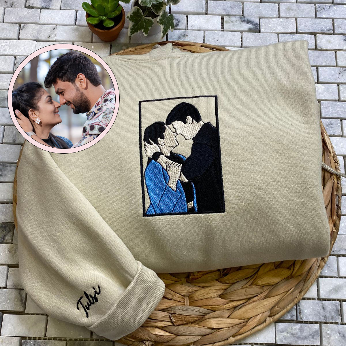 Custom Embroidered Photo Hoodie - Personalized Picture Gift