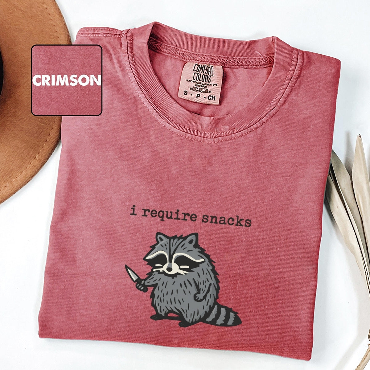 Goblincore Raccoon Custom Embroidered T-Shirt - Funny Meme Personalized Gift