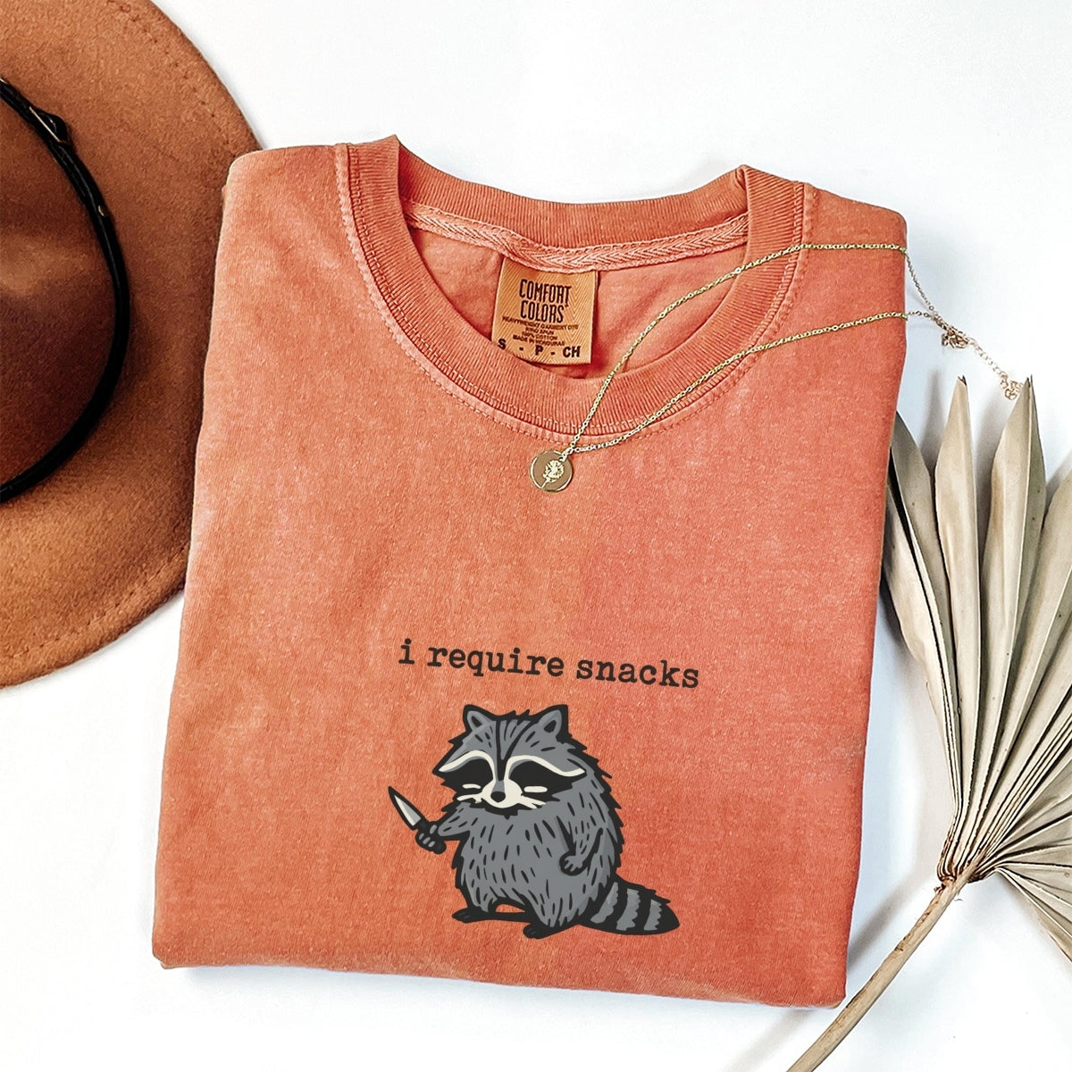 Goblincore Raccoon Custom Embroidered T-Shirt - Funny Meme Personalized Gift
