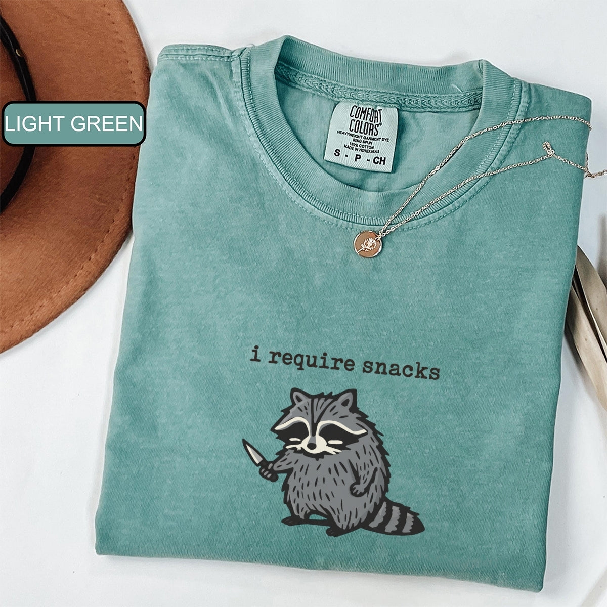 Goblincore Raccoon Custom Embroidered T-Shirt - Funny Meme Personalized Gift