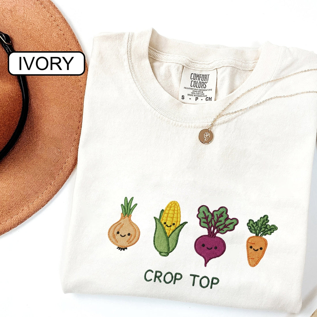 Gardening Crop Top Custom Embroidered T-Shirt - Funny Plant Mom Personalized Gift