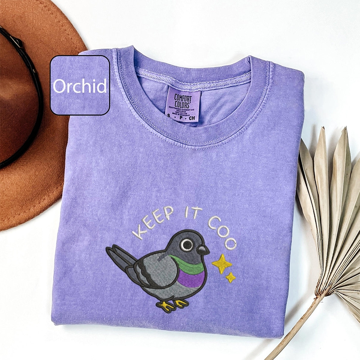 Keep It Coo Custom Embroidered T-Shirt - Funny Pigeon Personalized Tee