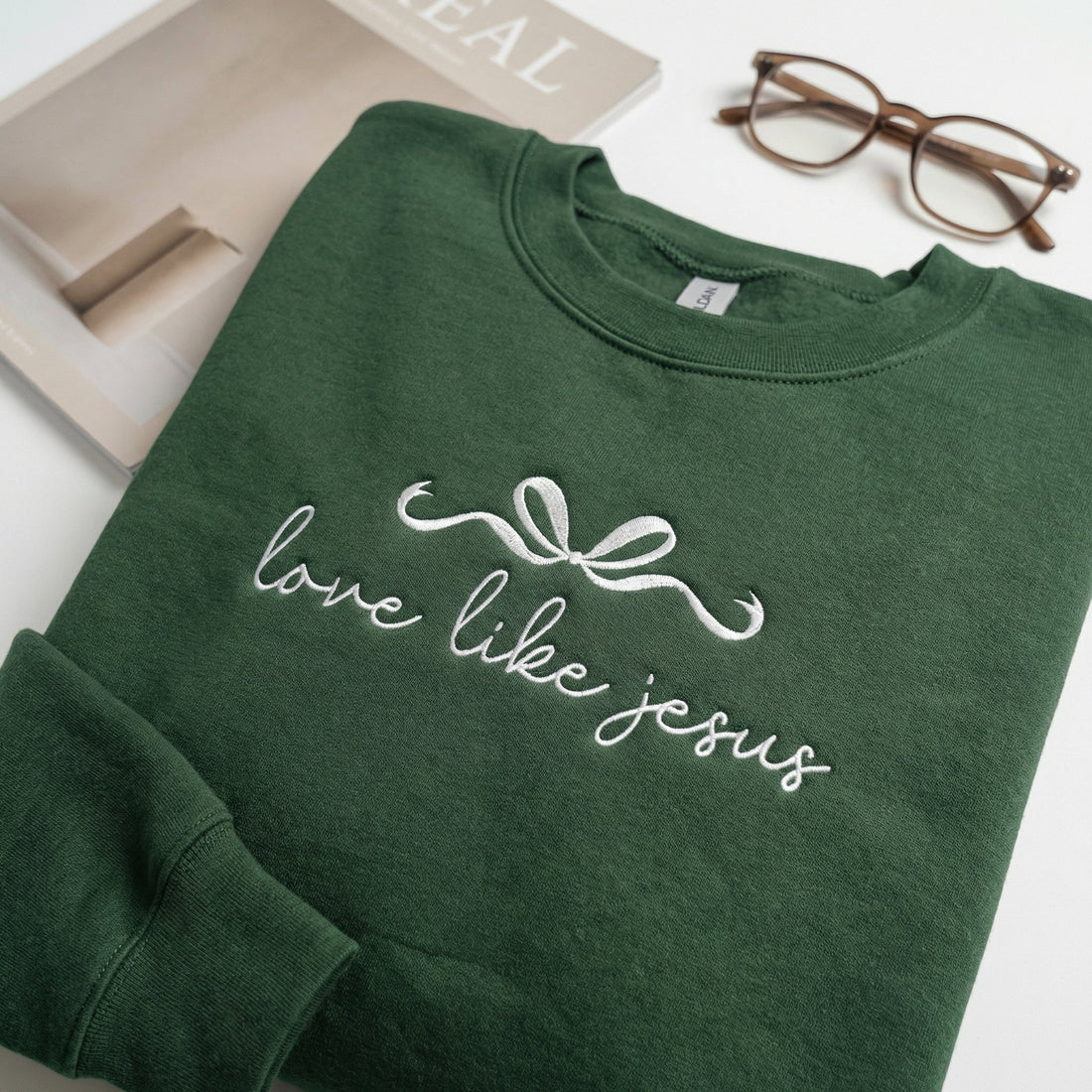 Love Like Jesus Custom Embroidered Hoodie - Valentine's Day Personalized Gift