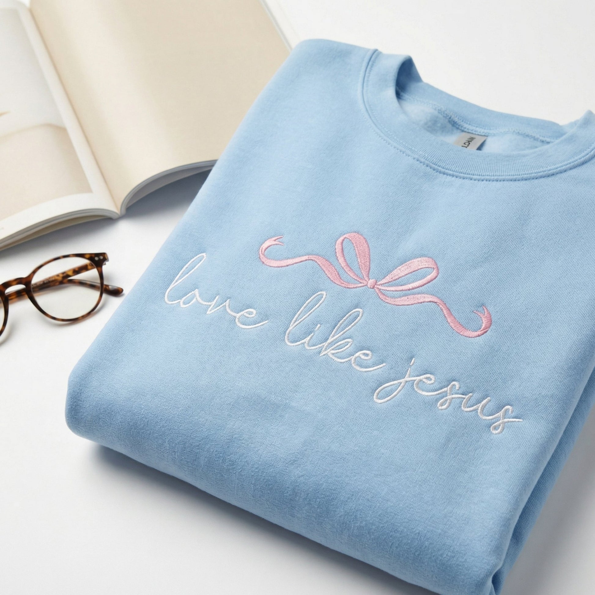 Love Like Jesus Custom Embroidered Hoodie - Valentine's Day Personalized Gift
