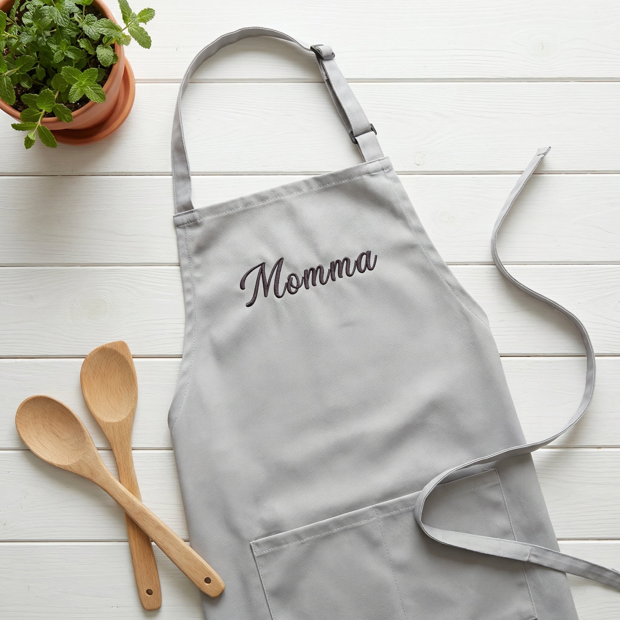 Mama Custom Embroidered Apron - Personalized Gift with Name