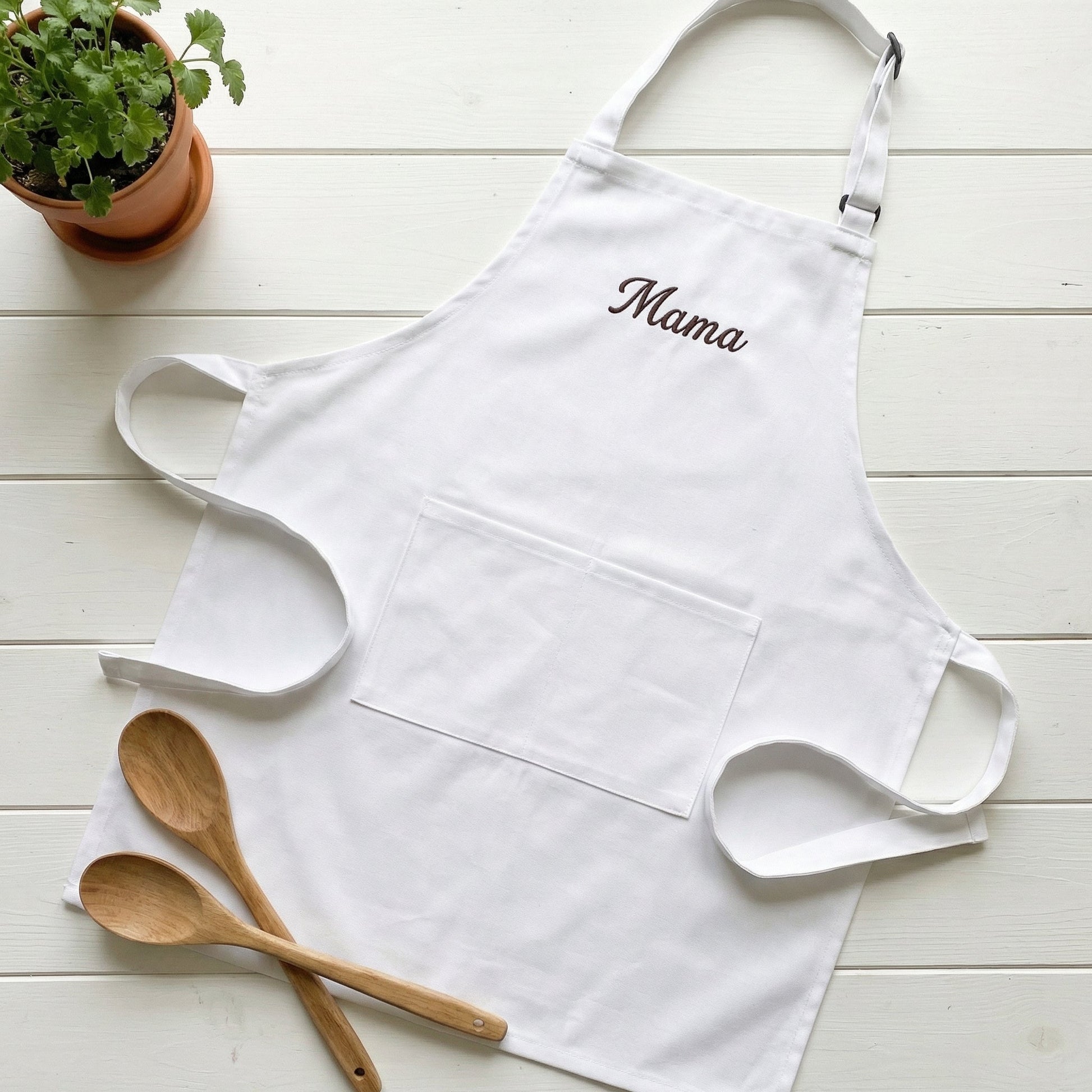 Mama Custom Embroidered Apron - Personalized Gift with Name