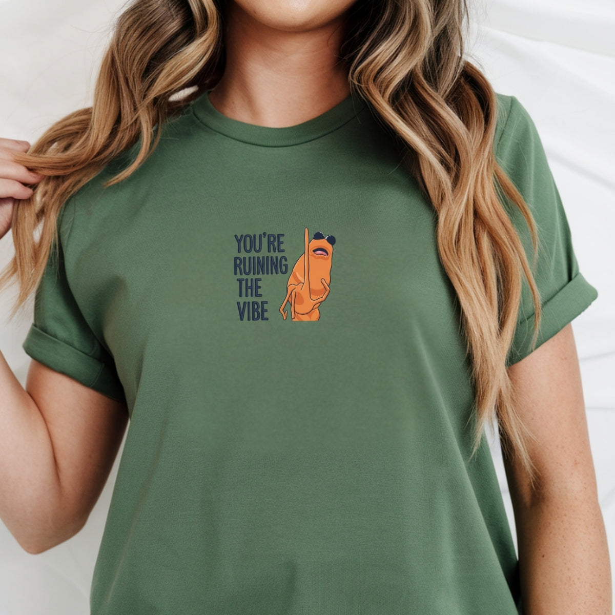 Marcus the Worm Custom Embroidered T-Shirt - Funny Meme Personalized Christmas Gift