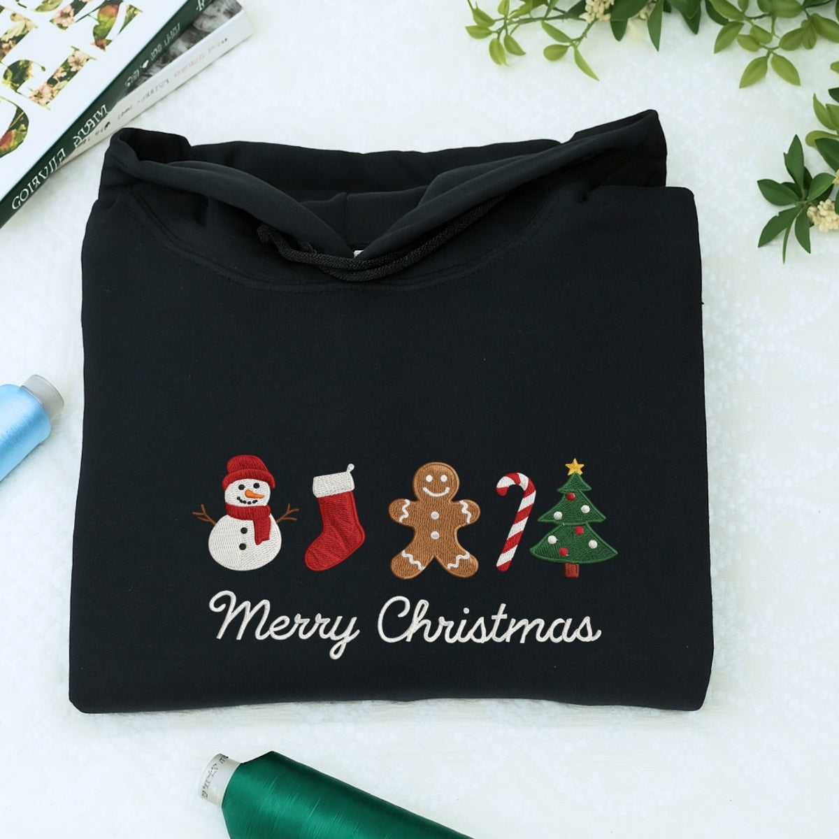 Gingerbread Custom Embroidered Sweatshirt - Cute Merry Christmas Personalized Gift