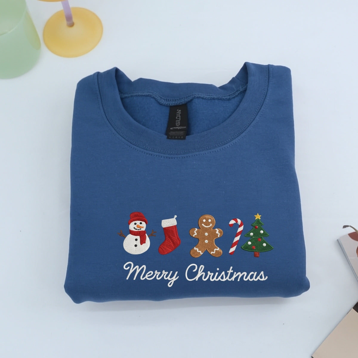 Gingerbread Custom Embroidered Sweatshirt - Cute Merry Christmas Personalized Gift