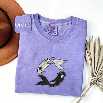 Moon Spirits Custom Embroidered T-Shirt - Ocean & Moon Lover Personalized Gift