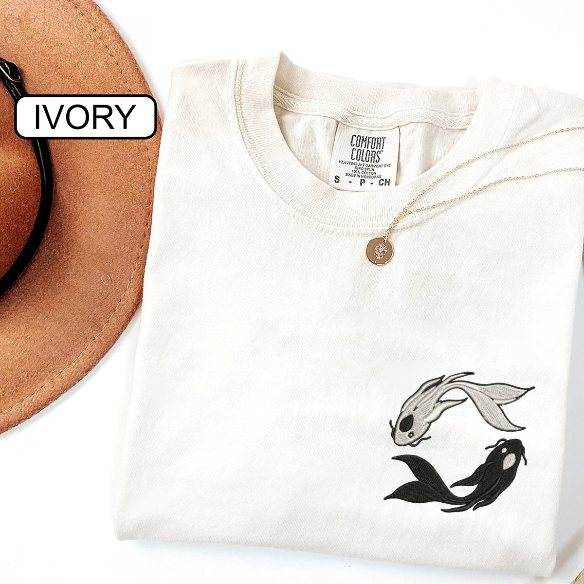 Moon Spirits Custom Embroidered T-Shirt - Ocean & Moon Lover Personalized Gift