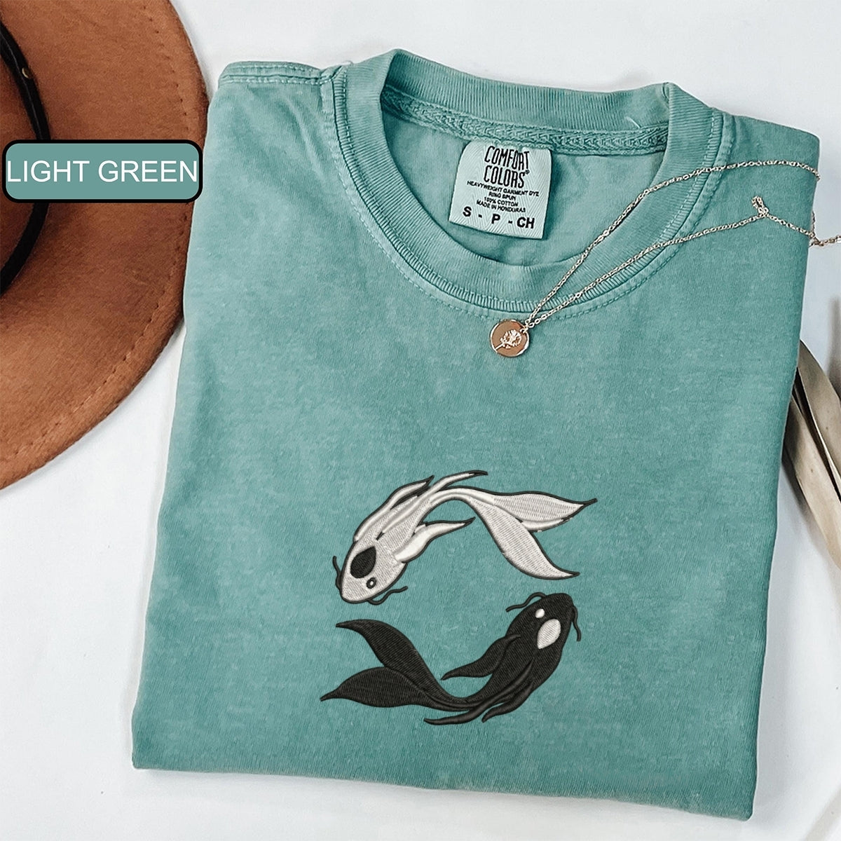 Moon Spirits Custom Embroidered T-Shirt - Ocean & Moon Lover Personalized Gift