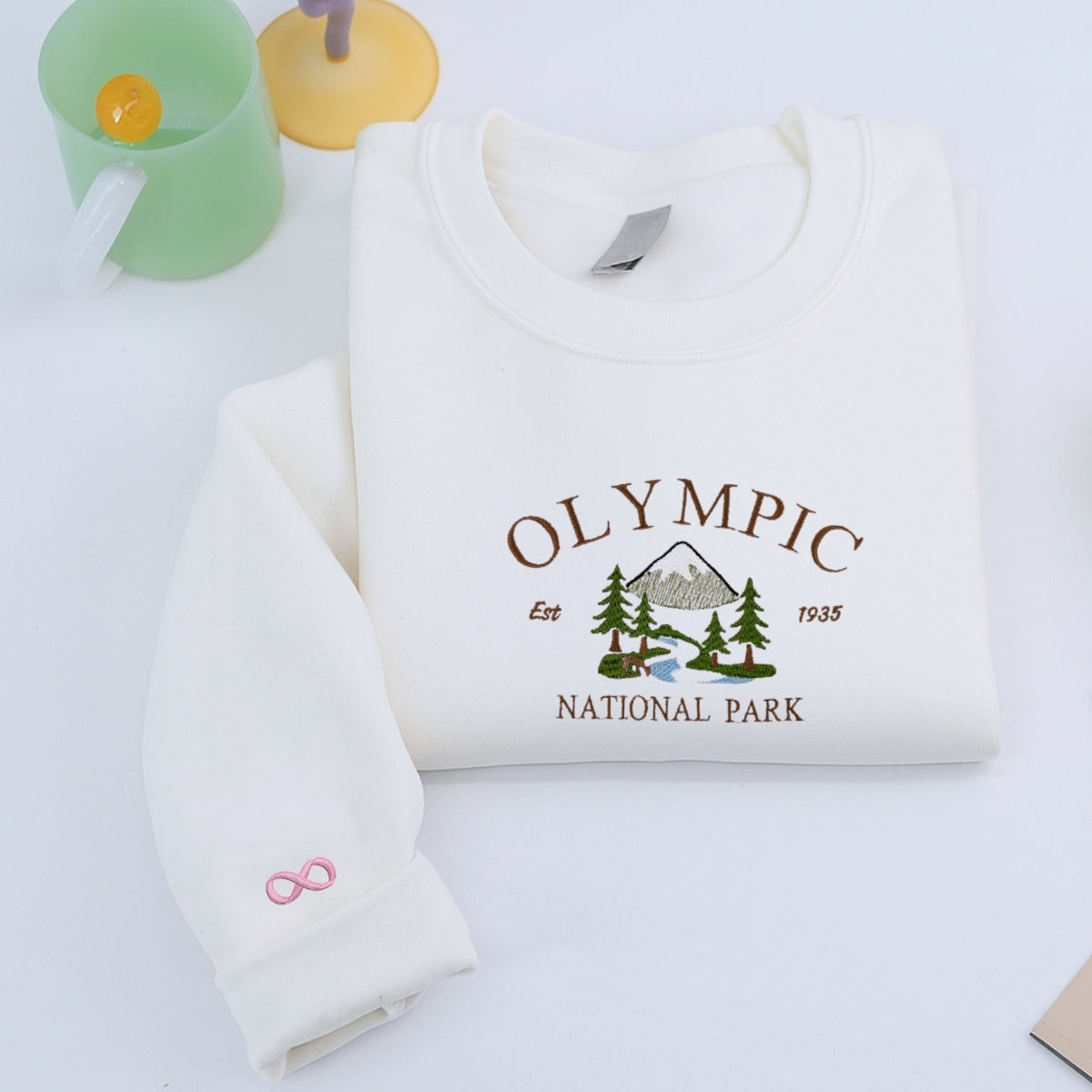 Olympic National Park Custom Embroidered Sweatshirt - Mountain Hoodie Personalized Gift