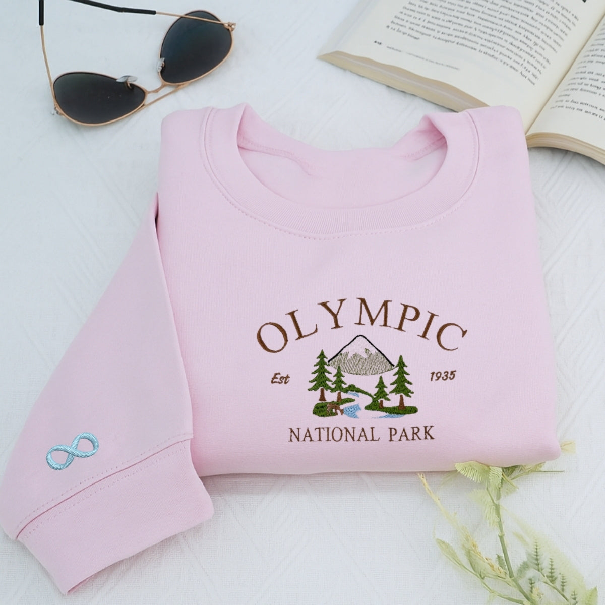 Olympic National Park Custom Embroidered Sweatshirt - Mountain Hoodie Personalized Gift