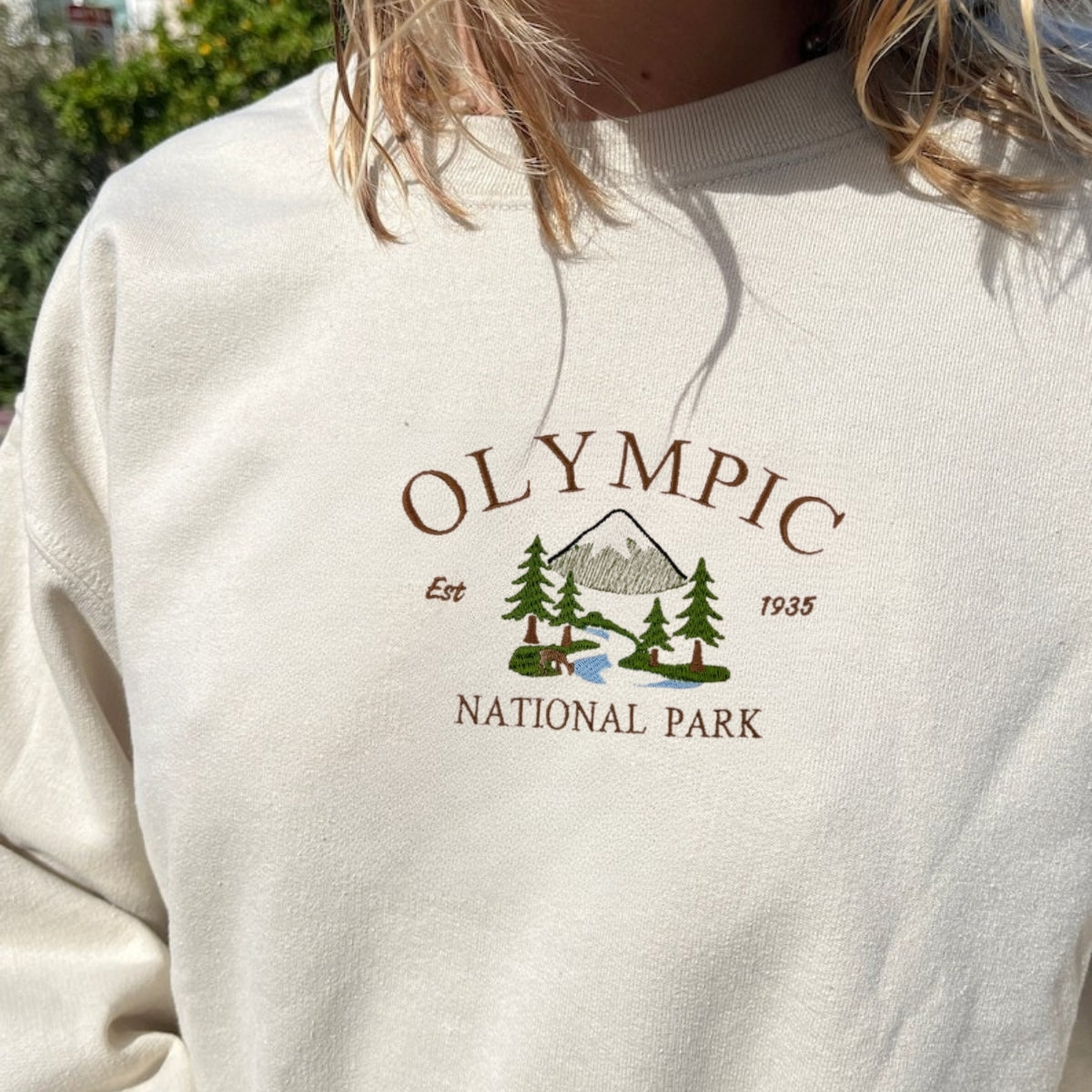 Olympic National Park Custom Embroidered Sweatshirt - Mountain Hoodie Personalized Gift
