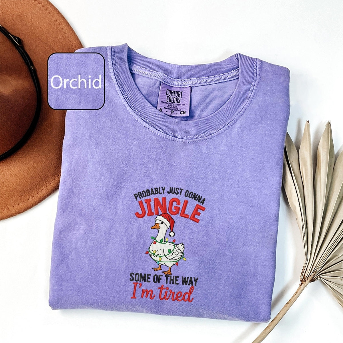 Custom Embroidered Jingle All The Way Christmas T-Shirt - Funny Holiday Tee