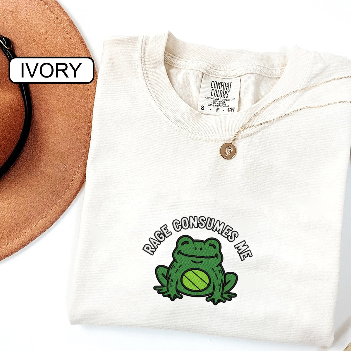 Custom Embroidered Rage Frog T-Shirt - Funny Meme Gift Tee