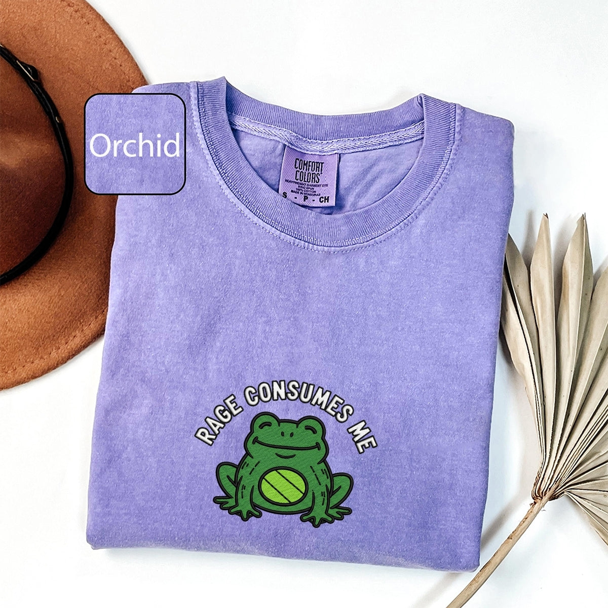 Custom Embroidered Rage Frog T-Shirt - Funny Meme Gift Tee
