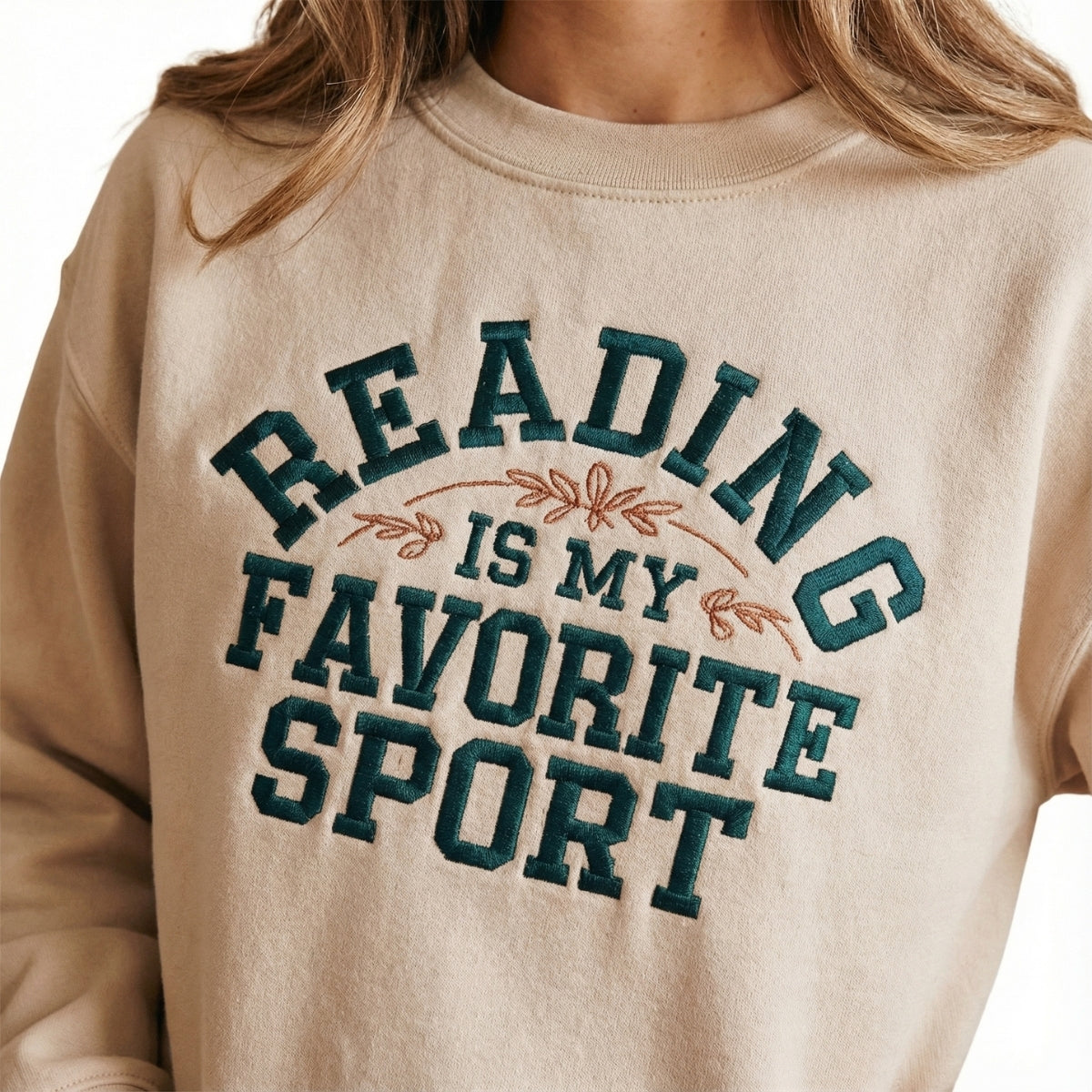 Reading Is My Favorite Sport Custom Embroidered Hoodie - Personalized Bookish Gift