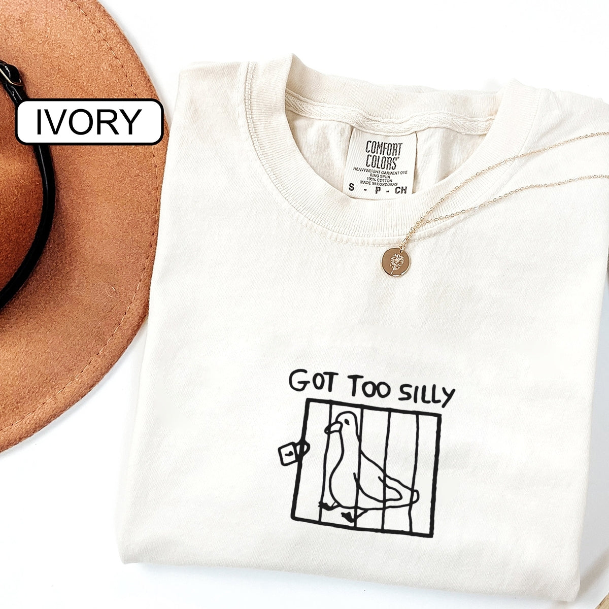 Silly Goose Got Too Silly Custom Embroidered T-Shirt - Funny Goose Lovers Gift