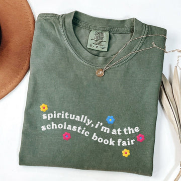 Book Fair Custom Embroidered T-Shirt - Personalized Cozy Reader Gift