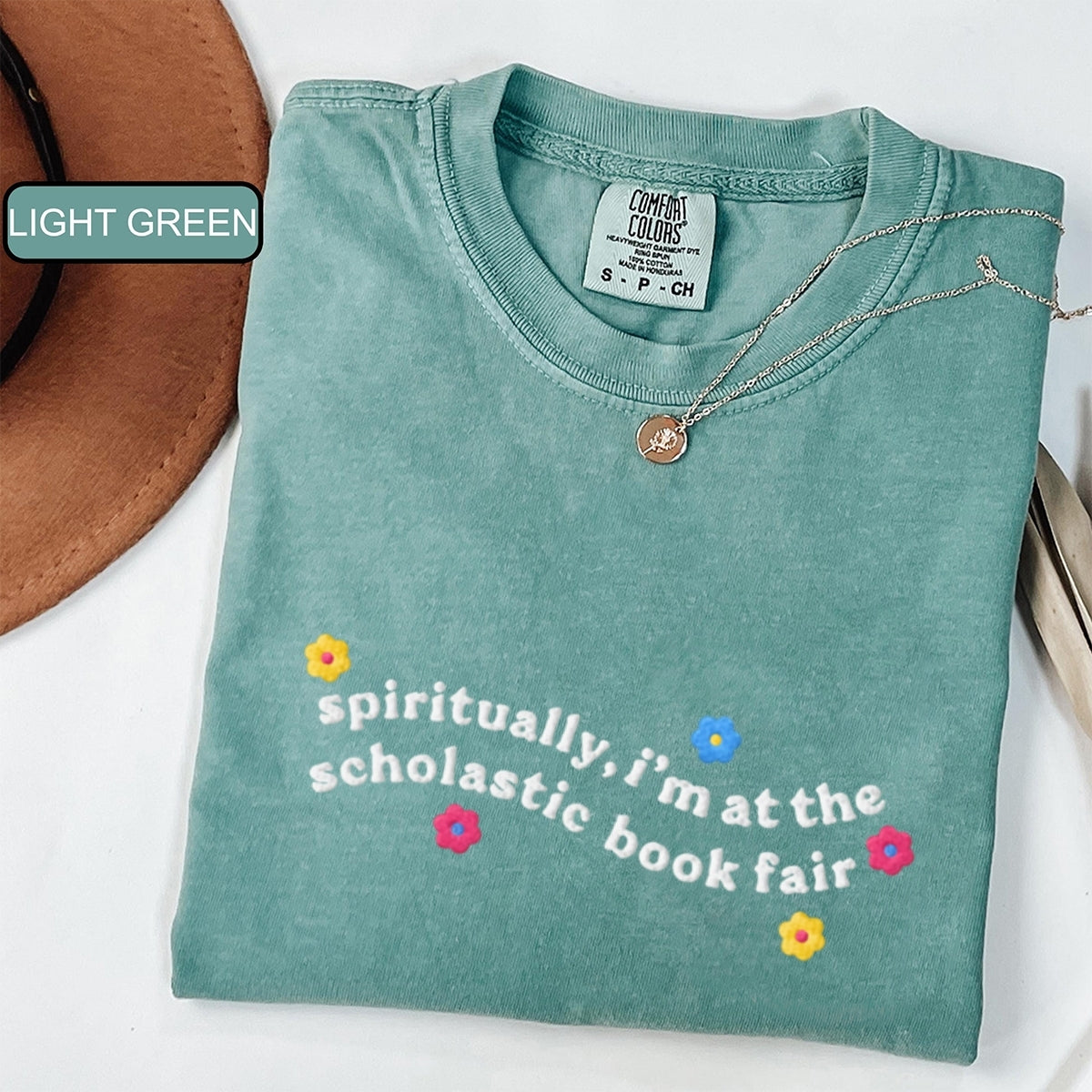 Book Fair Custom Embroidered T-Shirt - Personalized Cozy Reader Gift