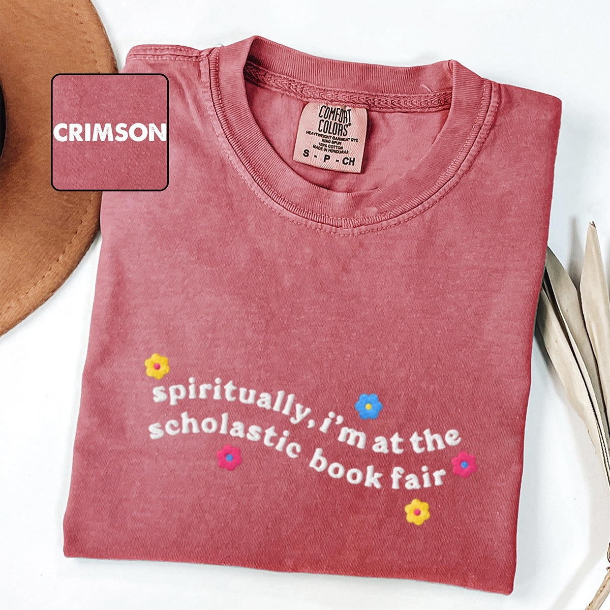 Book Fair Custom Embroidered T-Shirt - Personalized Cozy Reader Gift