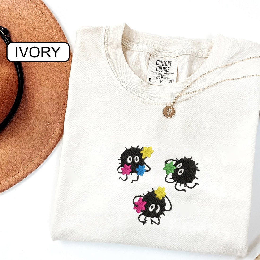 Sprites Custom Embroidered T-Shirt - Personalized Cottagecore Studio Tee