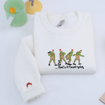 Christmas 'I'm Not Going' Custom Embroidered Sweatshirt - Personalized Funny Holiday Gift