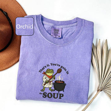 Soup Frog' Custom Embroidered T-Shirt - Personalized Funny Meme Gift