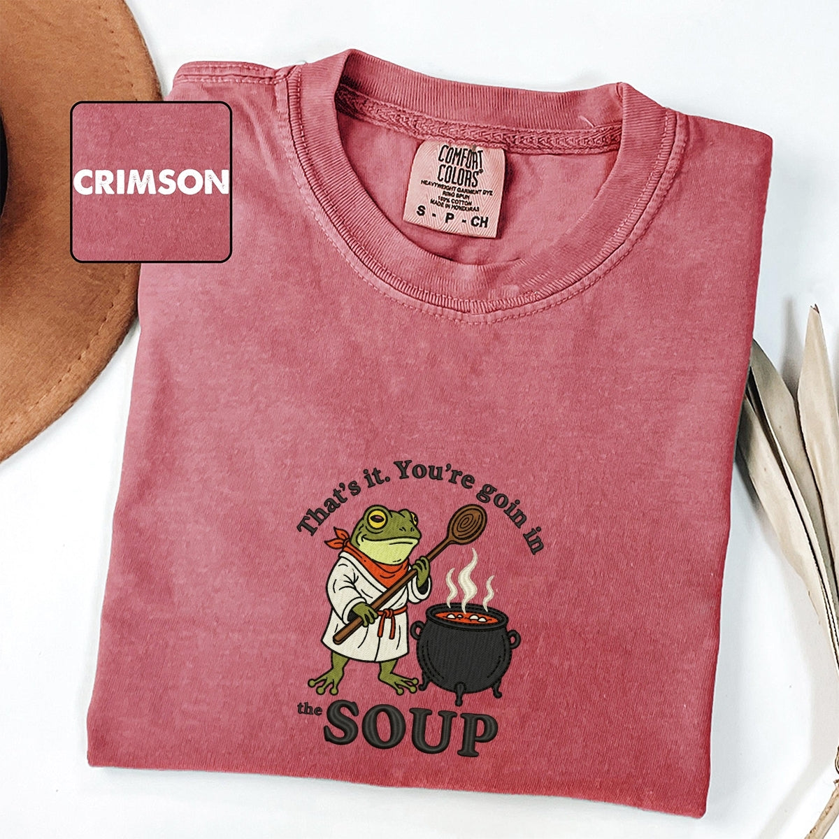 Soup Frog' Custom Embroidered T-Shirt - Personalized Funny Meme Gift