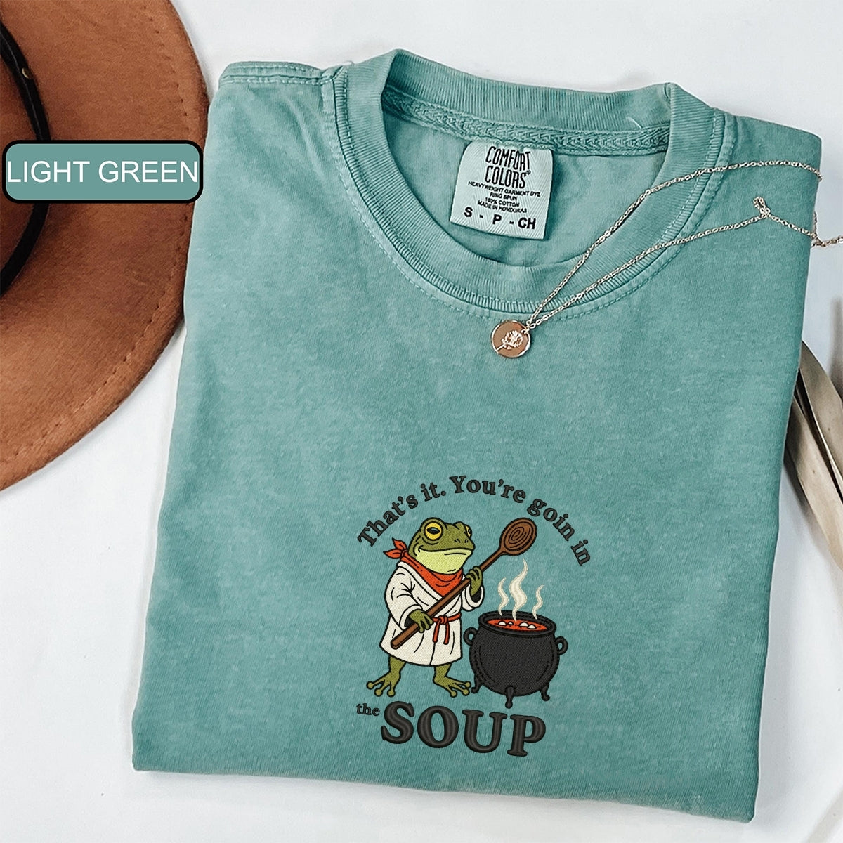 Soup Frog' Custom Embroidered T-Shirt - Personalized Funny Meme Gift