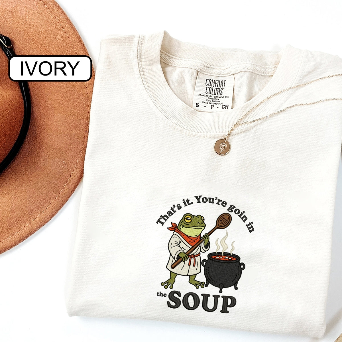 Soup Frog' Custom Embroidered T-Shirt - Personalized Funny Meme Gift