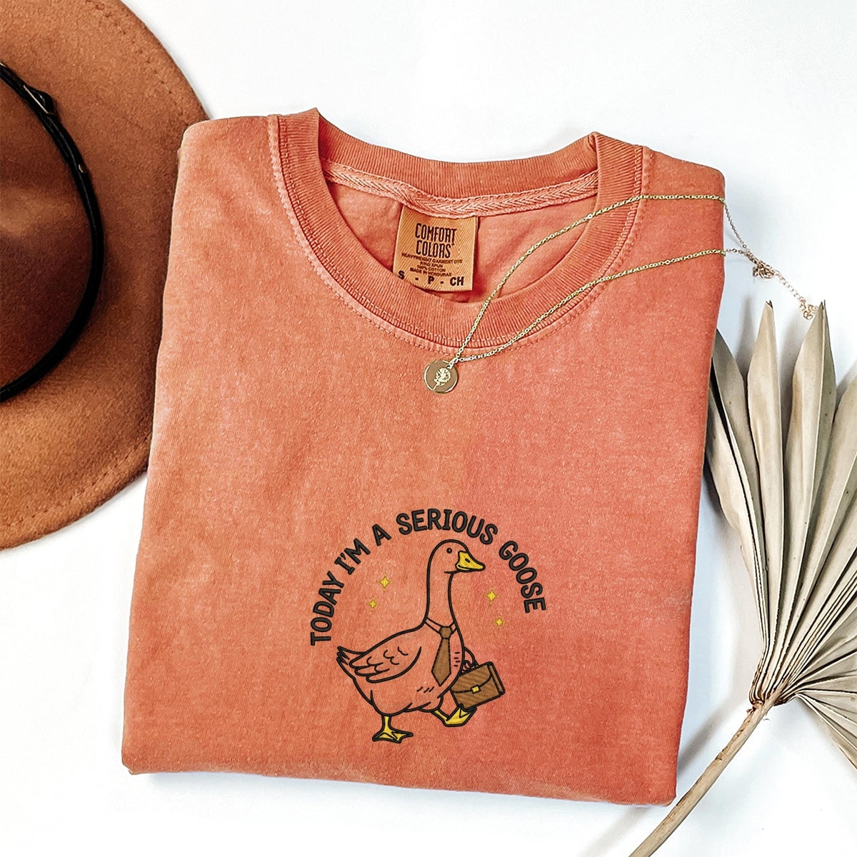 Funny Goose Custom Embroidered T-Shirt - Personalized Sarcastic Gift for Coworkers