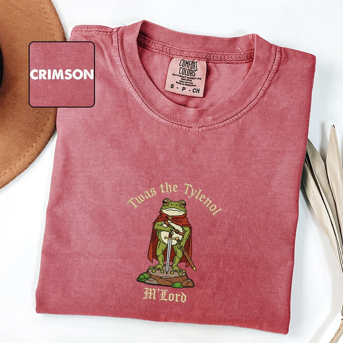 Frog Meme Custom Embroidered T-Shirt - Personalized Funny Tylenol Gift