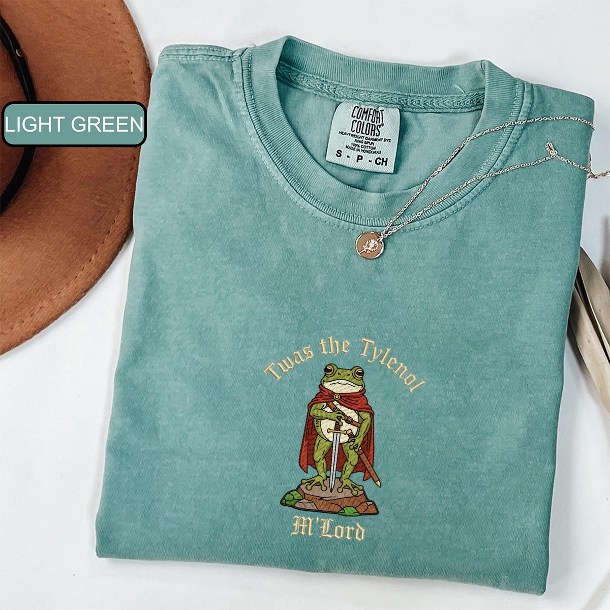 Frog Meme Custom Embroidered T-Shirt - Personalized Funny Tylenol Gift