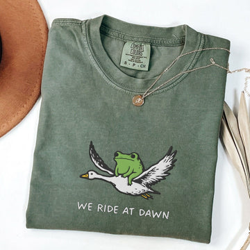 Frog & Goose Custom Embroidered T-Shirt - Personalized Chaotic Animal Gamer Gift