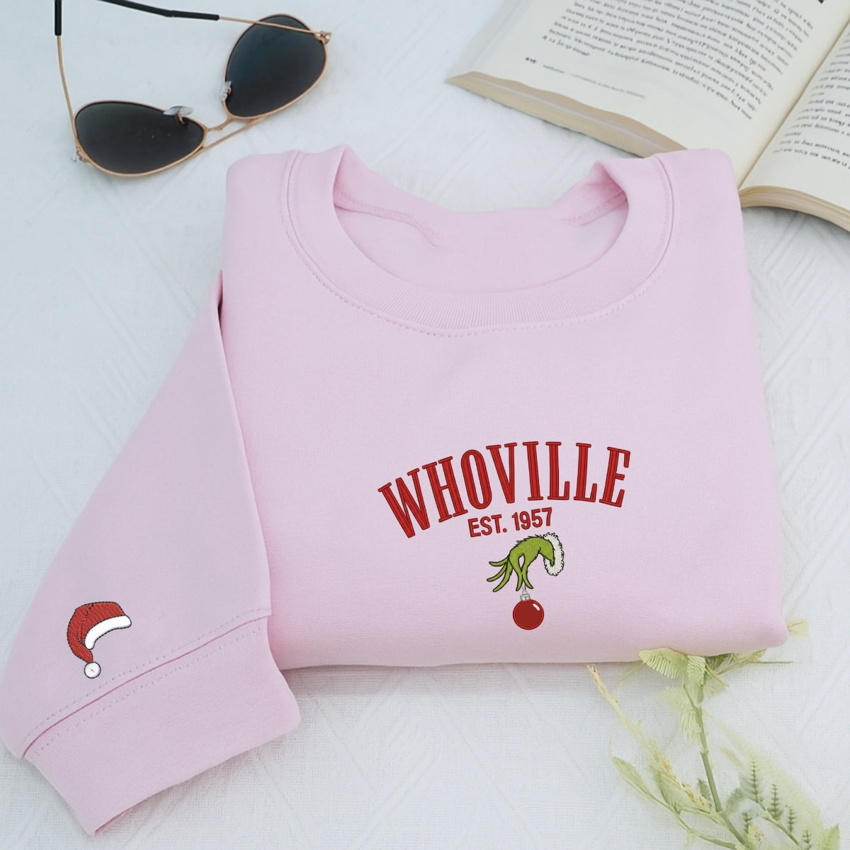 Whoville Custom Embroidered Sweatshirt - Personalized Cozy Christmas Gift