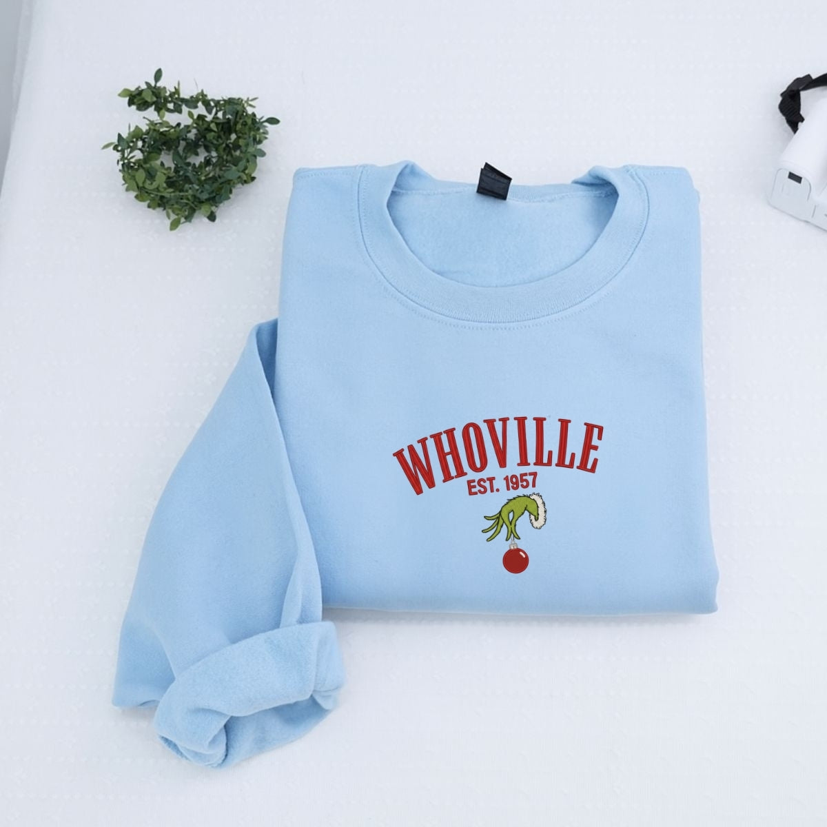 Whoville Custom Embroidered Sweatshirt - Personalized Cozy Christmas Gift