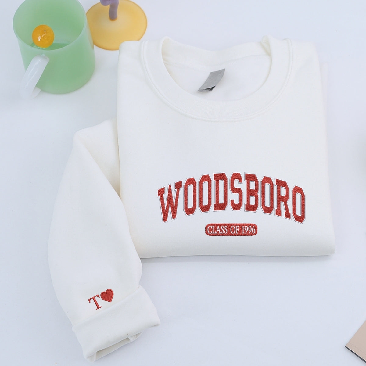 Woodsboro High Custom Embroidered Hoodie - Personalized 90s Horror Movie Gift