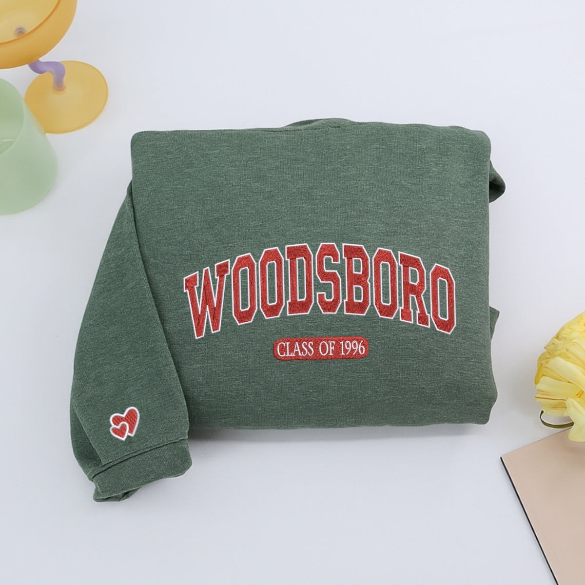Woodsboro High Custom Embroidered Hoodie - Personalized 90s Horror Movie Gift