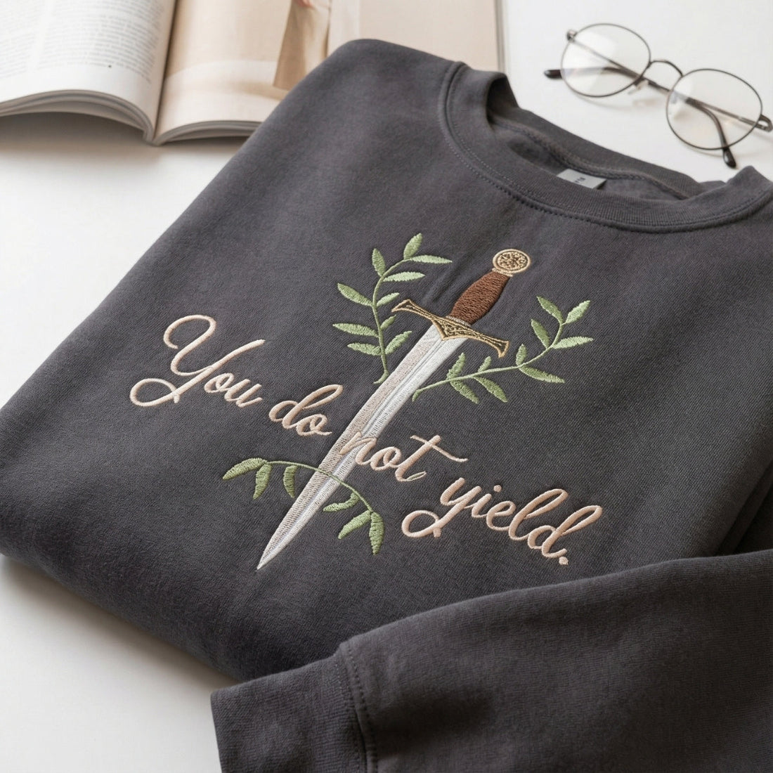 Throne of Glass Custom Embroidered Sweatshirt - Personalized Reader Hoodie Gift