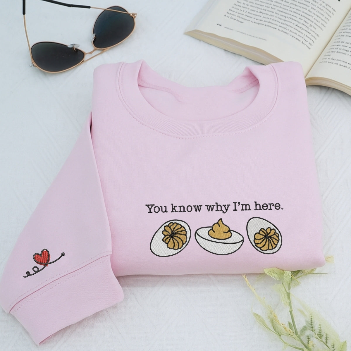 Deviled Egg Custom Embroidered Hoodie - Funny Thanksgiving Foodie Gift