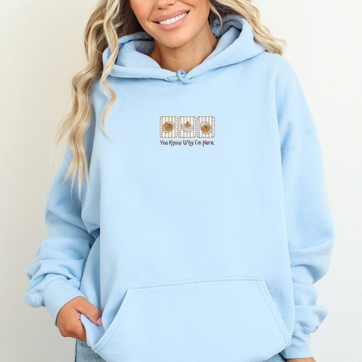 Deviled Egg Custom Embroidered Thanksgiving Hoodie - Funny Foodie Gift