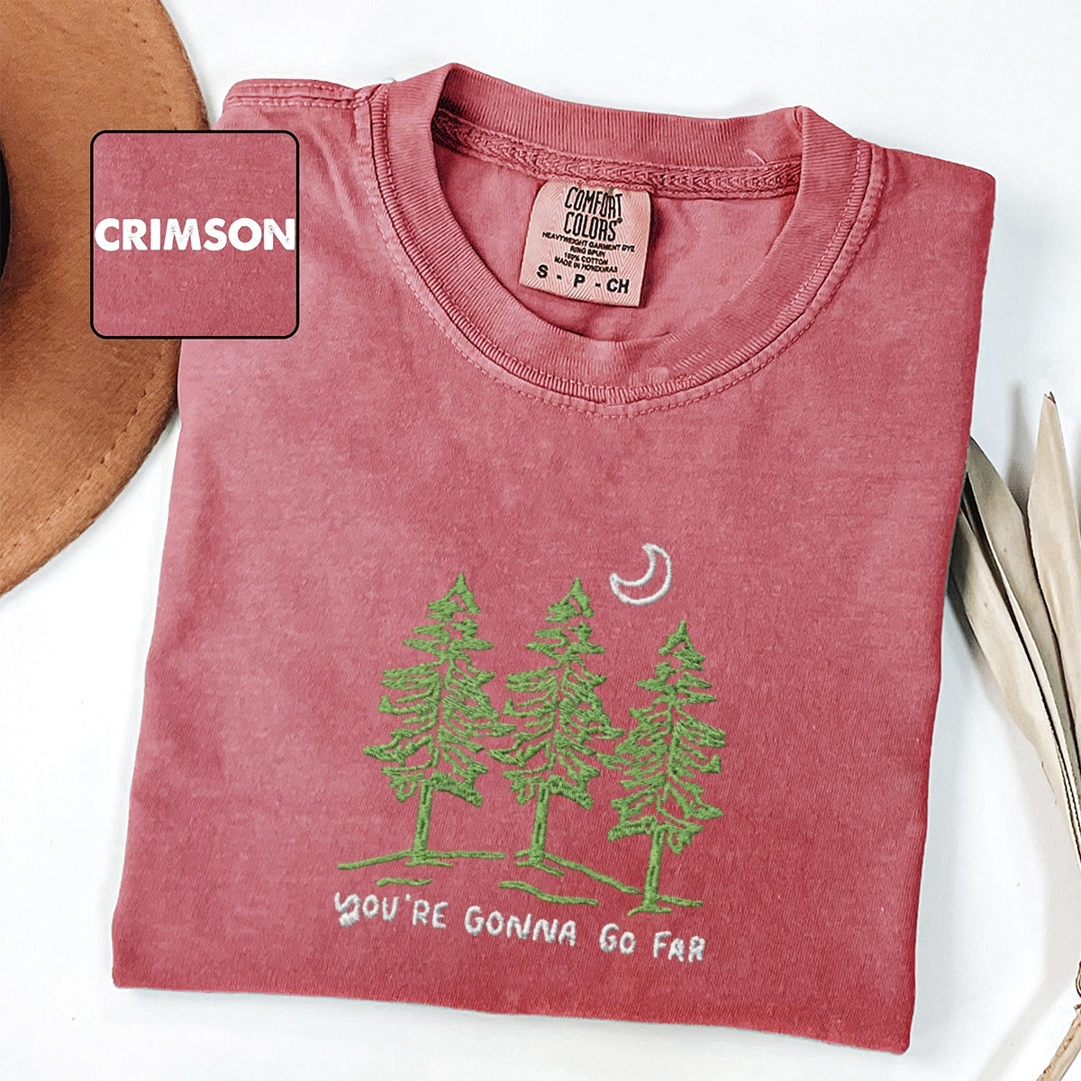 Nature Inspired Custom Embroidered T-Shirt - Personalized Gift