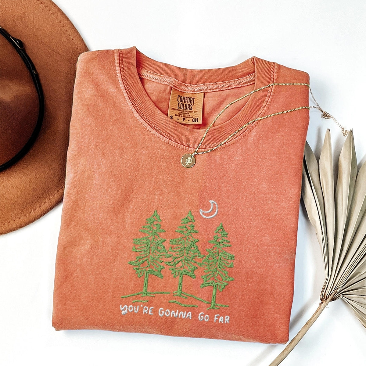 Nature Inspired Custom Embroidered T-Shirt - Personalized Gift