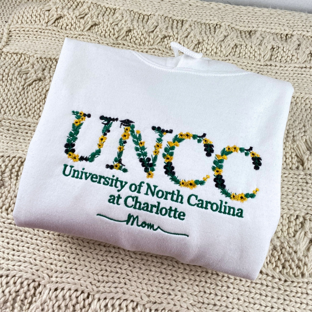 Botanical University Custom Embroidered Hoodie - Personalized College Sweatshirt - Custom Design