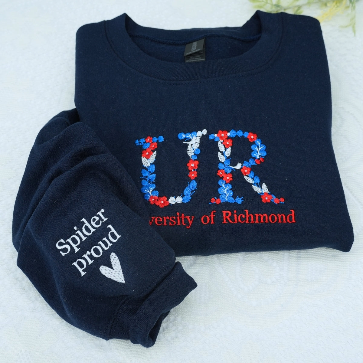 Floral Graduation Custom Embroidered Hoodie - Personalized University Sweatshirt - Graduate Gift